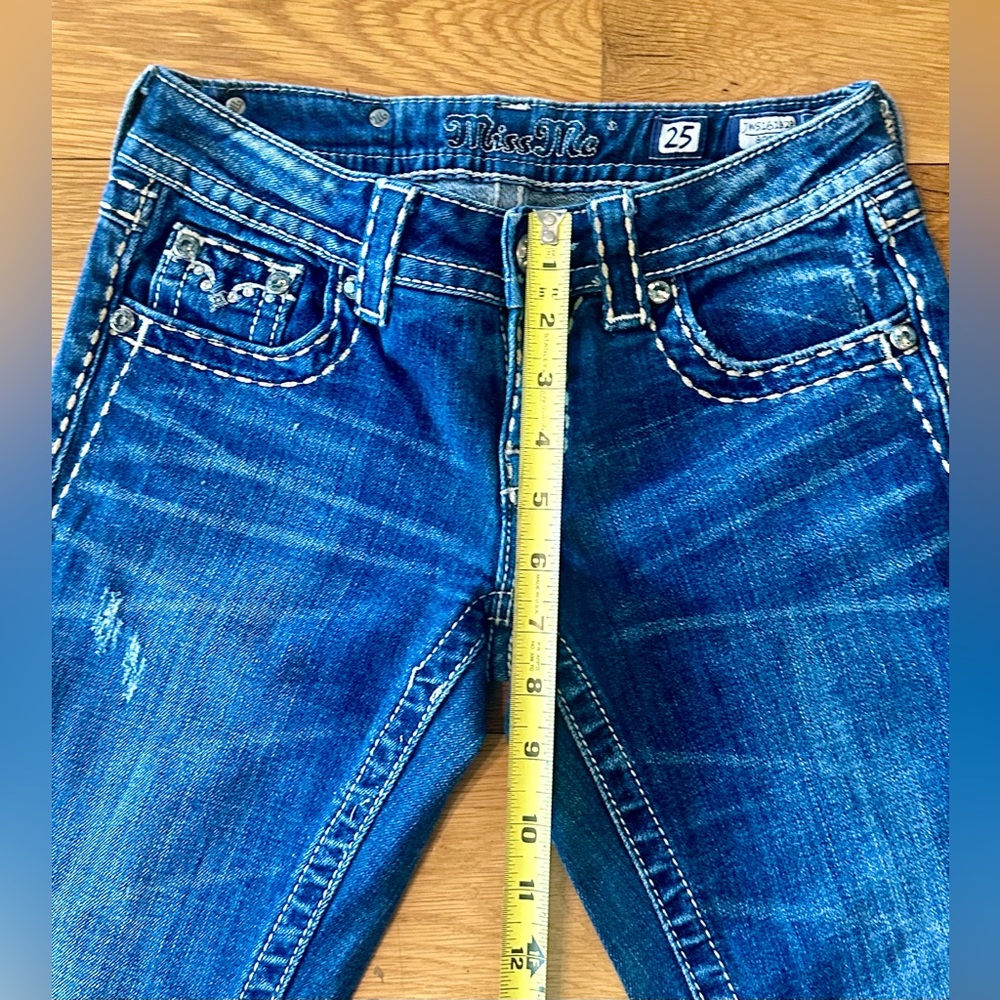 Miss Me Denim 5 Pocket Low Rise Capri Jeans size 25 JWS161B2R - Picture 4 of 11